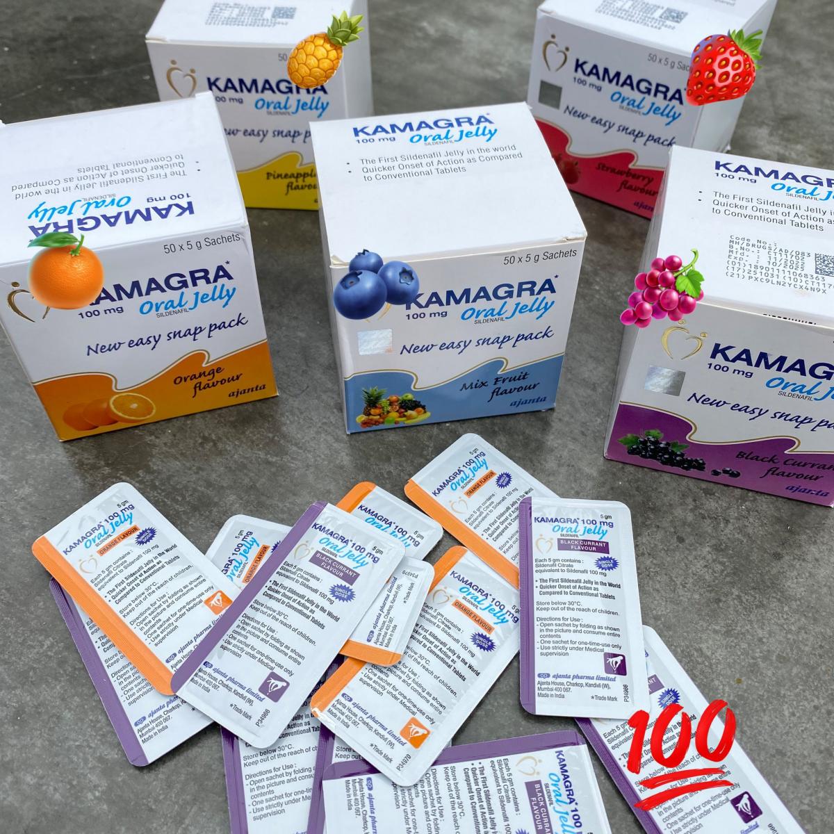 2 škatule Kamagra Oral Gel [100 mg × 100 vrecúšok] v akcii, kúpte 1 a 1 dostanete zadarmo